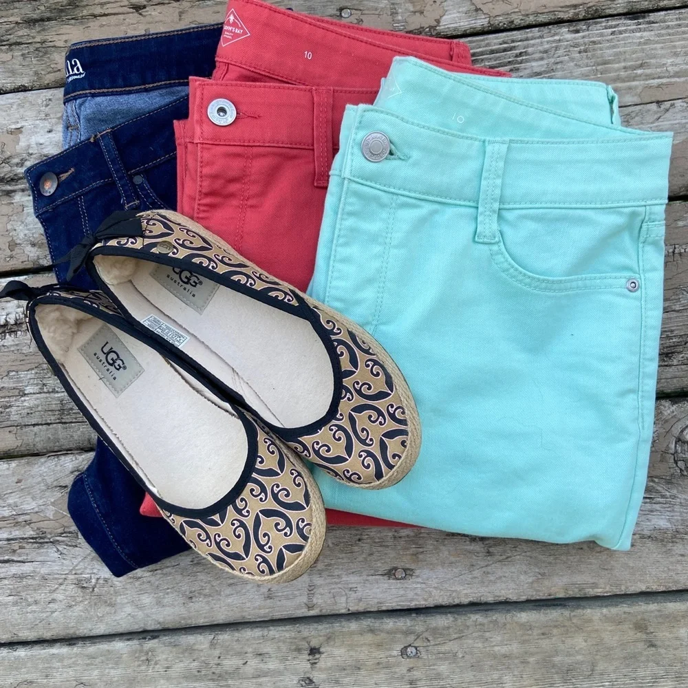 UGG Women’s Marrakech Indah Espadrille Ballet Flat Black/Tan Sz 6 EUC, Spring - Picture 3 of 13